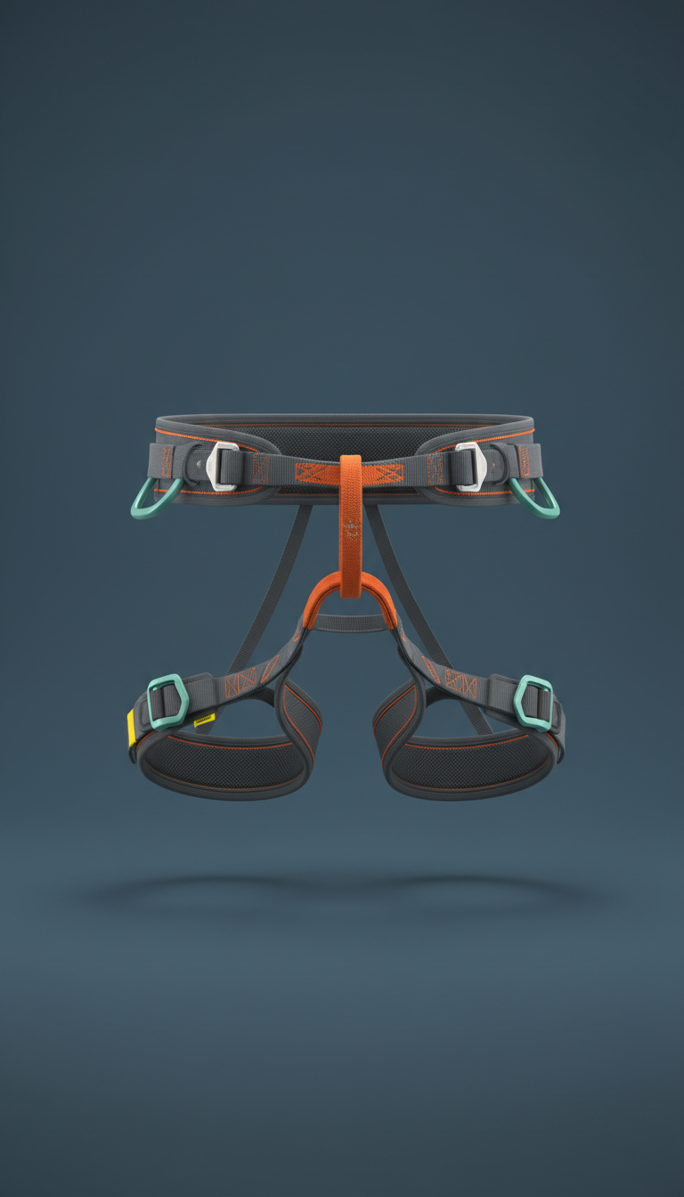 Technical Climbing Harness with Dynamic Webbing
