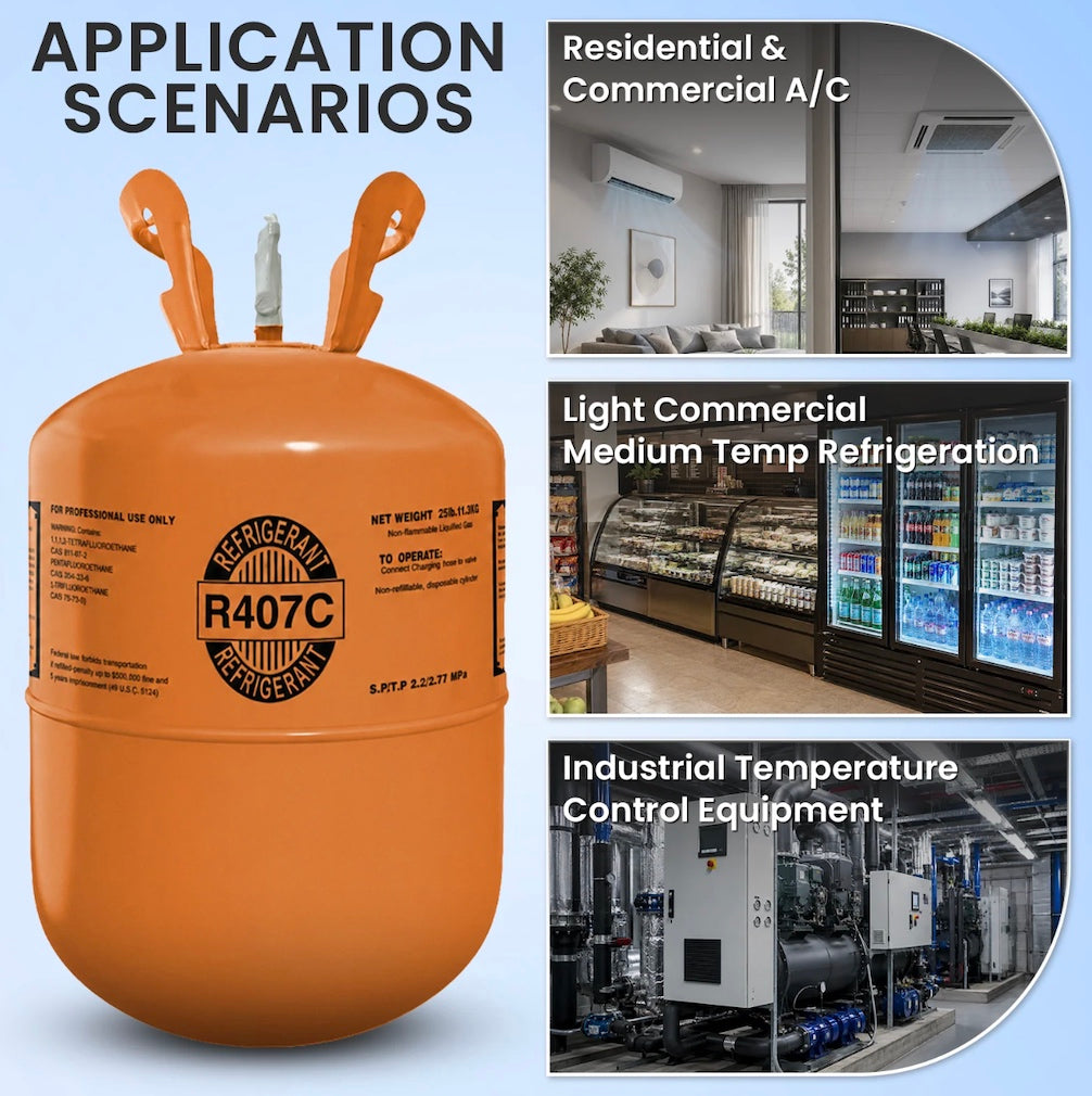 R407C refrigerant cylinder